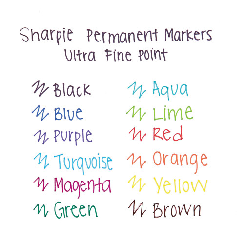 Sharpie Ultra Fine Tip Permanent Marker， Extra-Fine Needle Tip， Red， Dozen (37002)