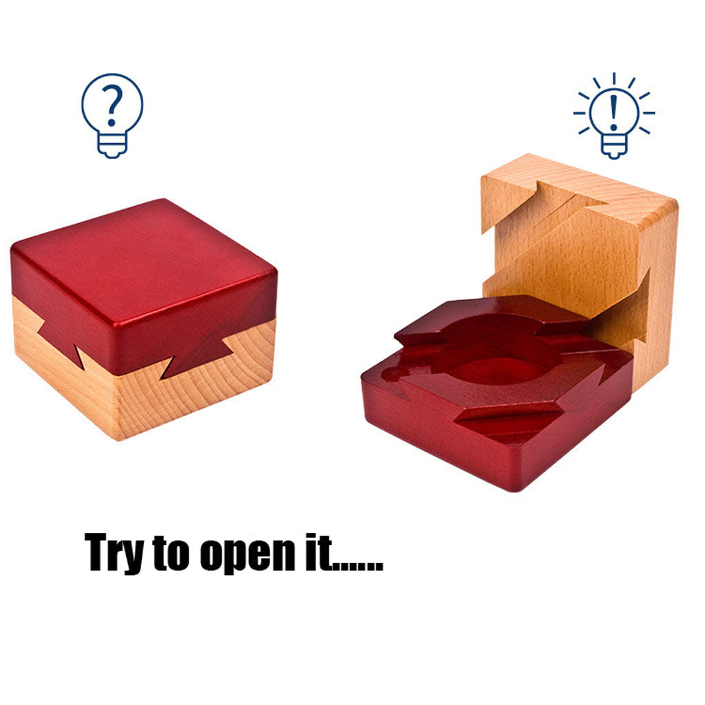 Wooden Jigsaw Puzzles for Adults Puzzle Wooden Secret Box Compartment Hidden Diamond Gift Surprise Brain Teaser Wooden Education Toy