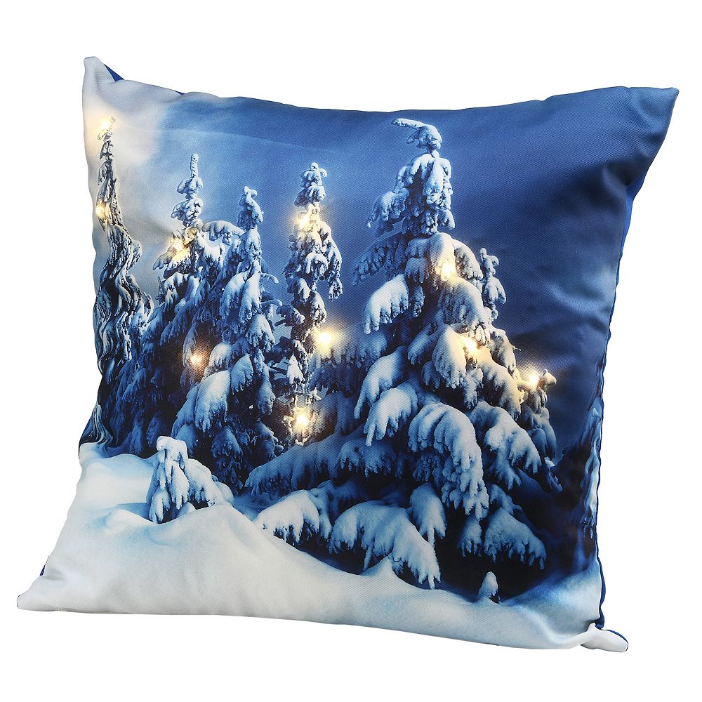 National Tree Company Light-Up Winter Scene Decorative Pillow