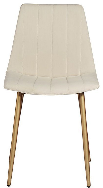 Sunpan Urban Unity Drew Dining Chair  Champagne Gold   Set of 2   Midcentury   Dining Chairs   by Unlimited Furniture Group  Houzz