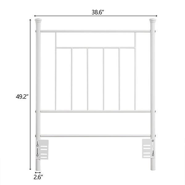 Twin Size Simple Iron Round Tube Headboard - - 36090115