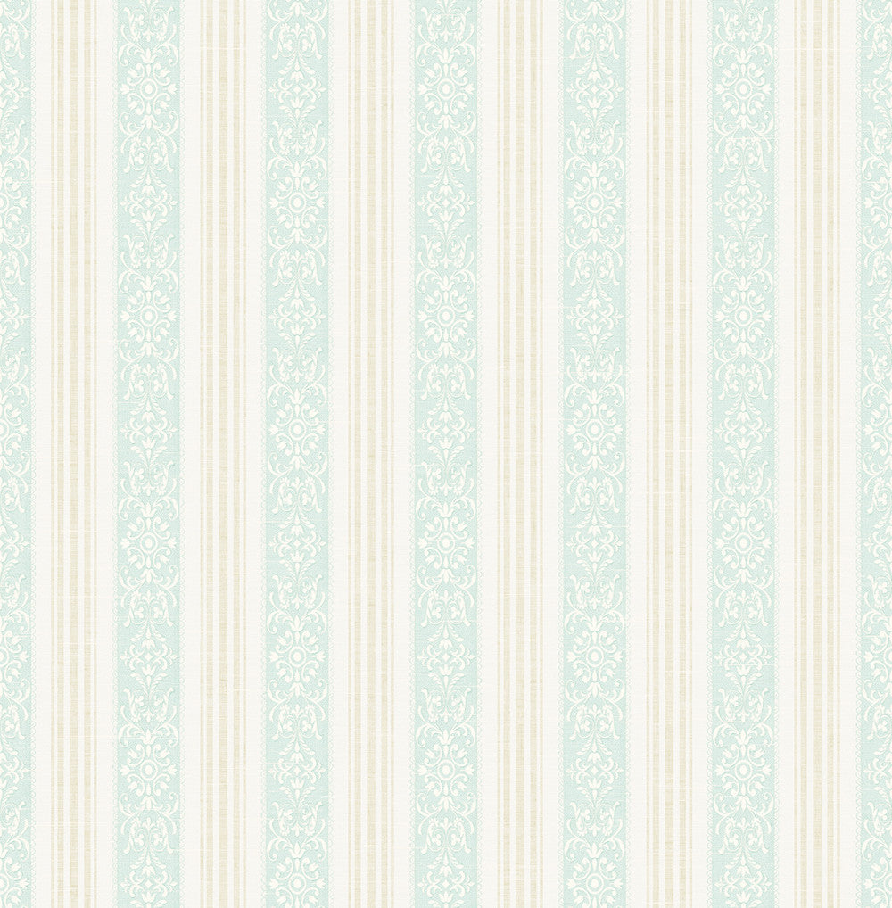 Sample Spring Stripe Wallpaper in Springtime from the Spring Garden Collection