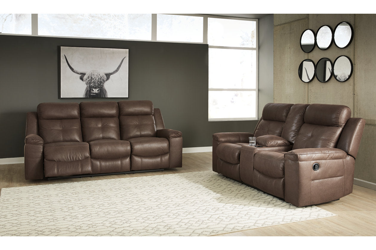 Jesolo Reclining Sofa and Loveseat with Console