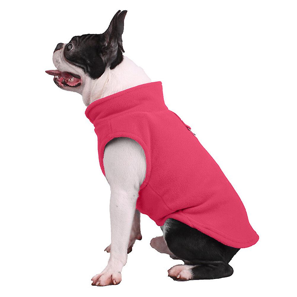 Thicken Pet Dog Vest Clothes Winter Warm Padded Coat For Small Large Dogs Size L (pink)