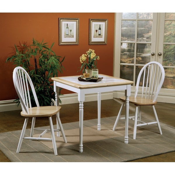 Wilmar Way Natural Brown and White Square Dining Table