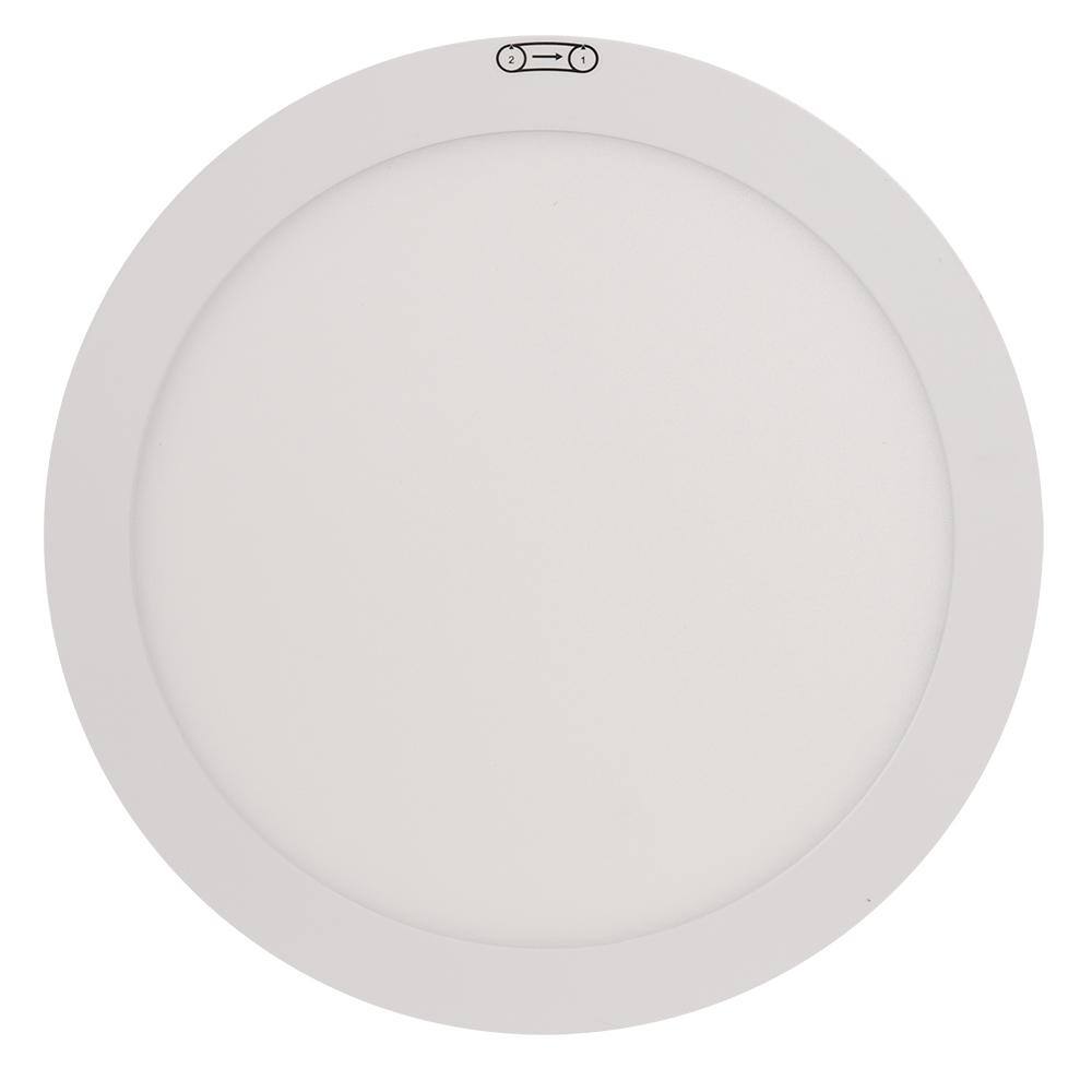 Commercial Electric 11 in. 12.5-Watt Dimmable White Integrated LED Edge-Lit Round Flat Panel Flush Mount Ceiling Light Color Changing 74210HD