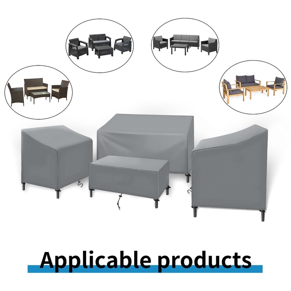 Outdoor Patio Furniture Covers 4 Piece Set Furniture Cover Waterproof