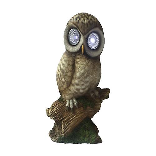 Decorative Brown Owl Solar Powered Outdoor Garden Light (B)