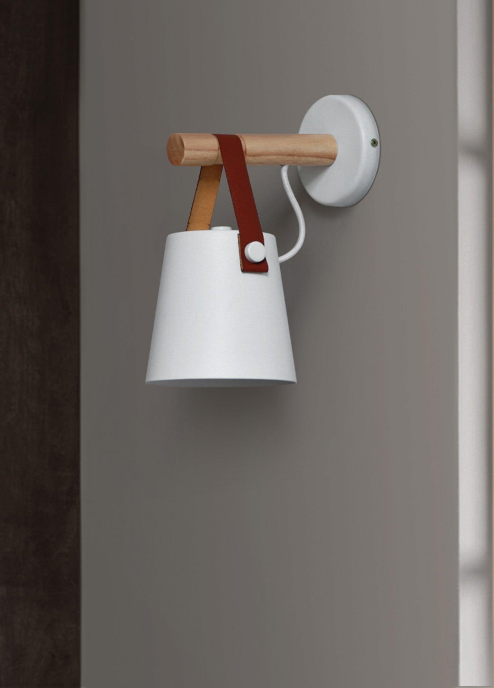 Wooden Conical Wall Light