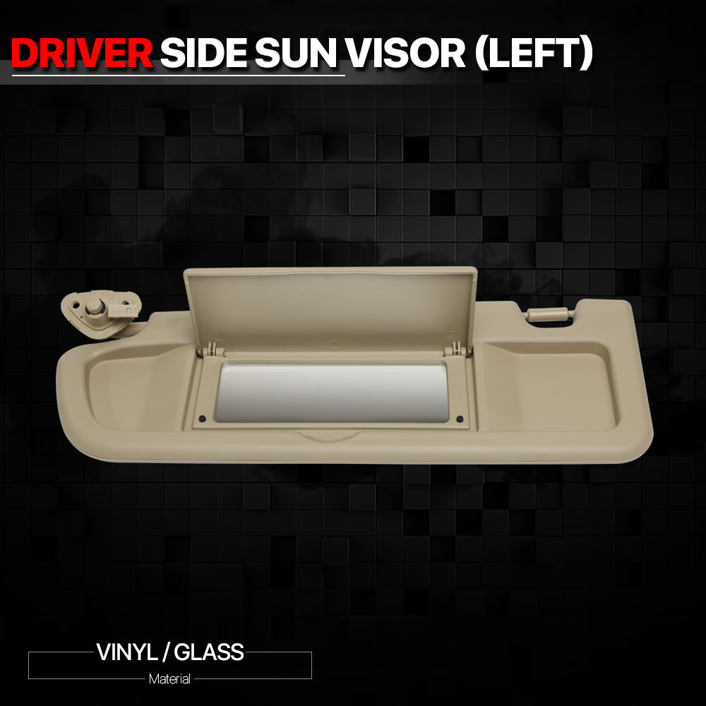 Yellow Car Sun Visor Sunshade Left Driver Side w/Mirror for 06-11 Honda Civic