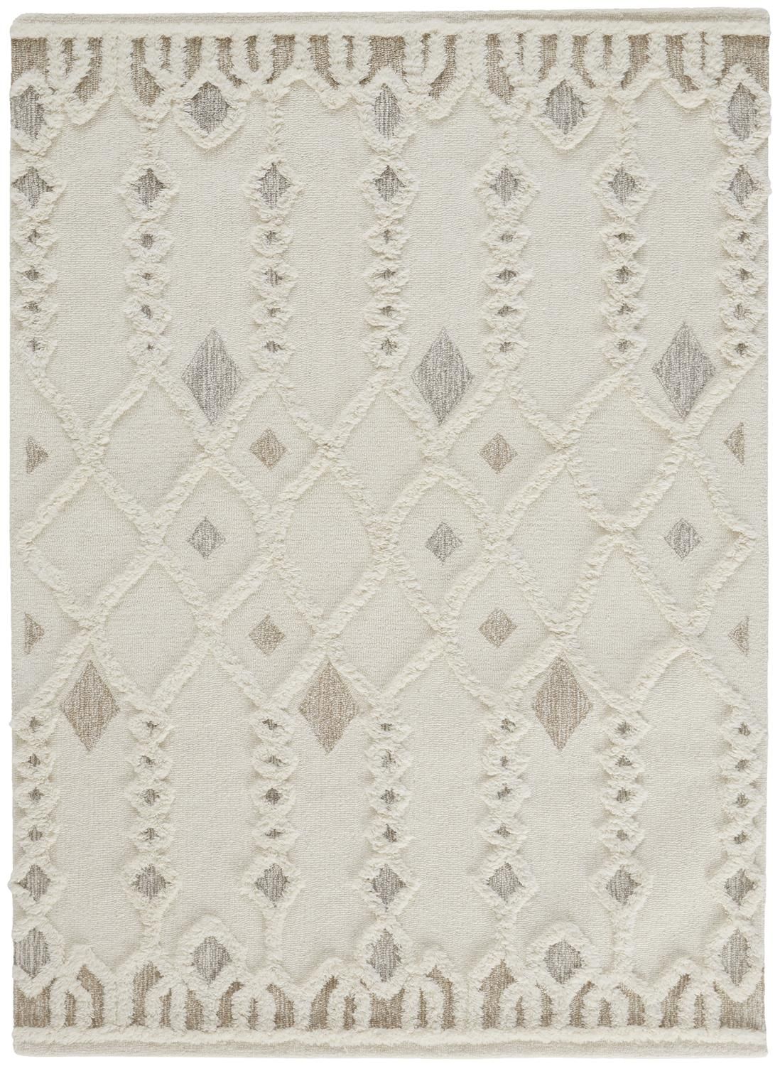 Elika Ivory and Tan Rug by BD Fine