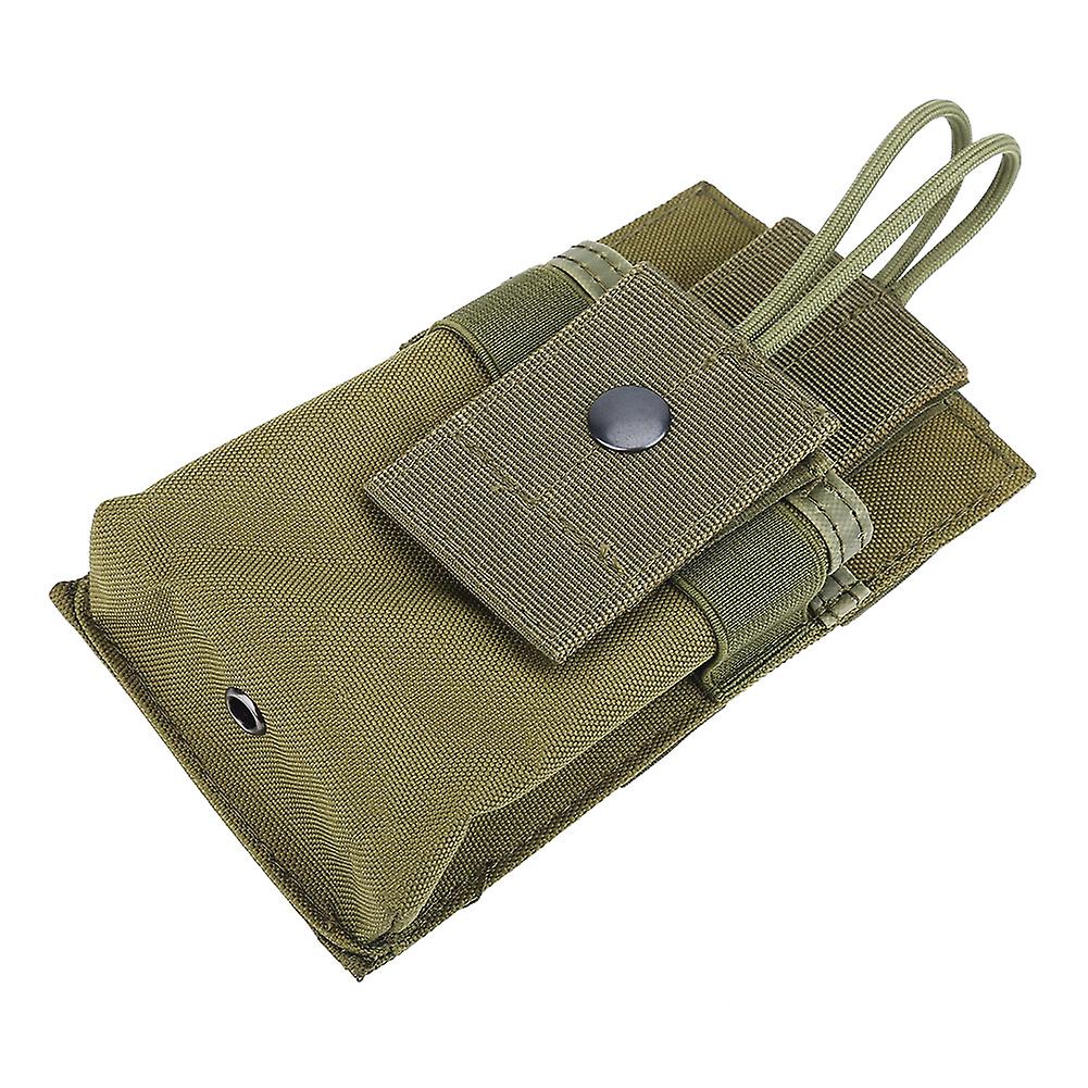 Portable Nylon Walkie Talkie Bag Pouch Radio Holder Case For Outdoor Sports Army Green