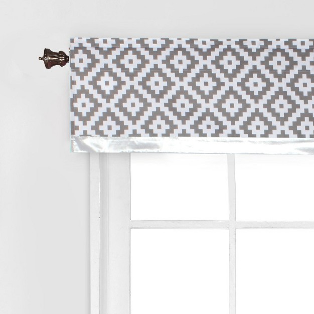 Bacati Love Grey silver Window Valance