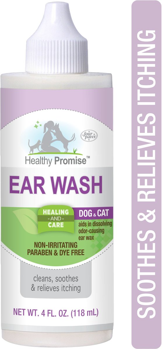 Four Paws Healthy Promise Cat and Dog Ear Wash， 4-oz bag