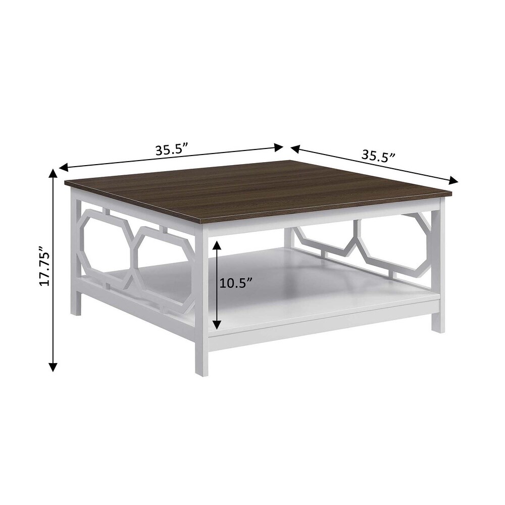 Convenience Concepts Omega Square 36 inch Coffee Table with Shelf