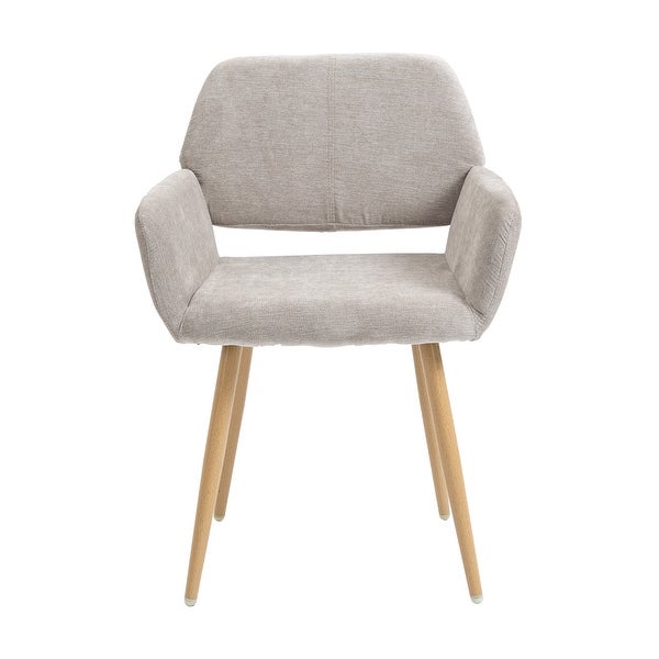 Fabric Upholstered Side Dining Chair with Metal Leg(fabric+Beech Wooden Printing Leg)，KD backrest