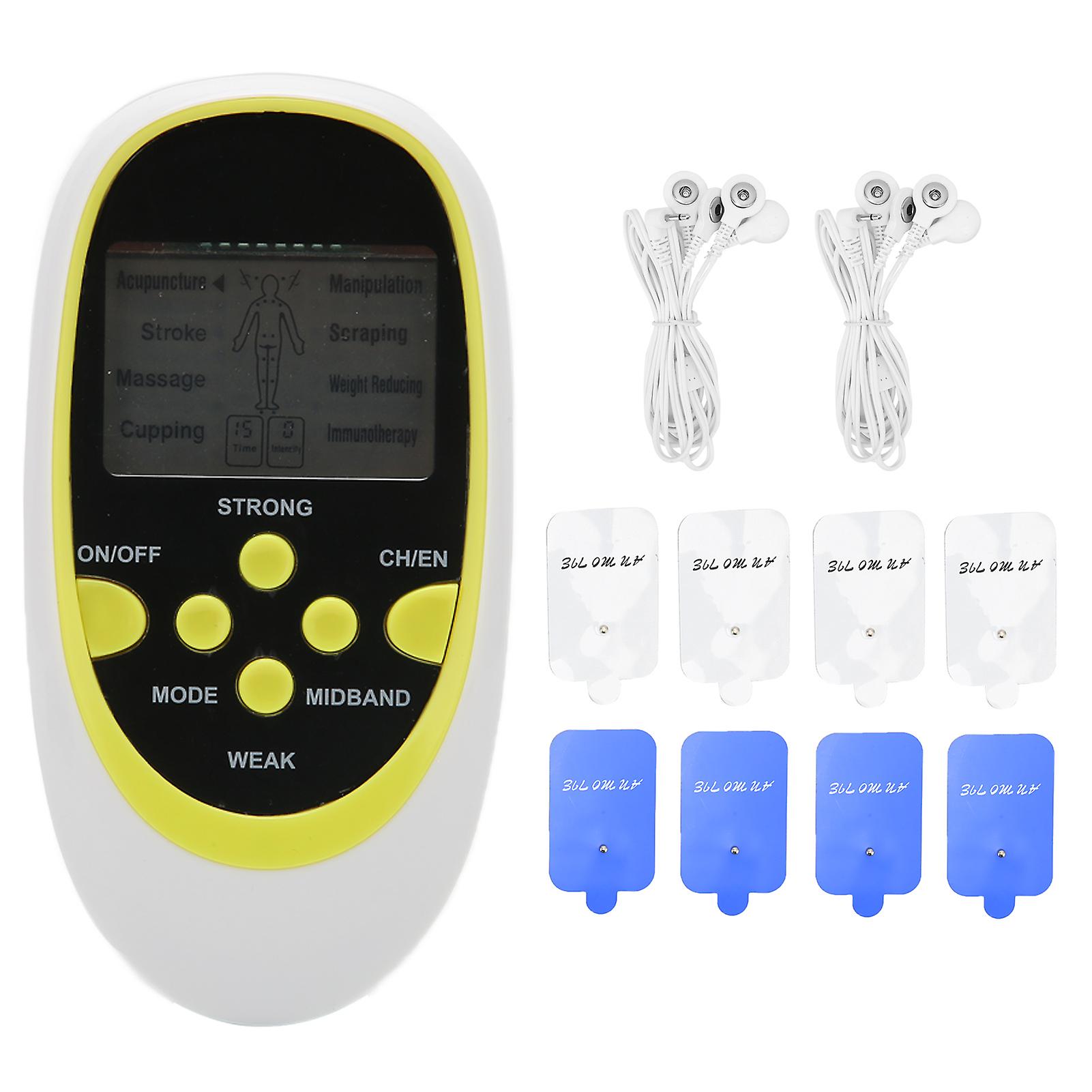 Professional Digital Neck Waist Pulse Massager Meridians Body Muscle Stimulator 110240vus Plug