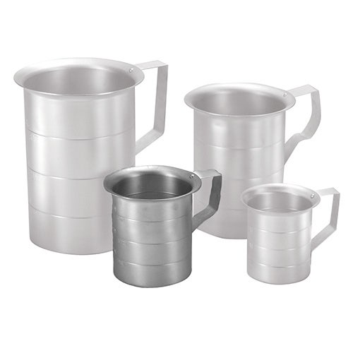 Central Restaurant GM-1-A Value Aluminum Measuring Cup - 1 Qt. Capacity