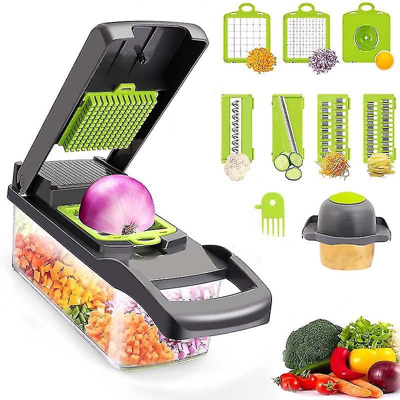 14-in-1 Vegetable Fruit Chopper Cutter Food Onion Veggie Dicer Slicer Kitchen