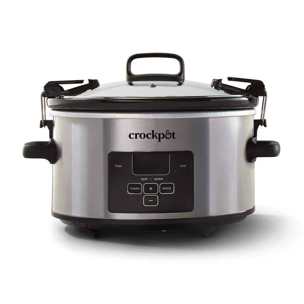 Crock-Pot 4-qt. Stainless Steel Cook and Carry Programmable Slow Cooker 2122615