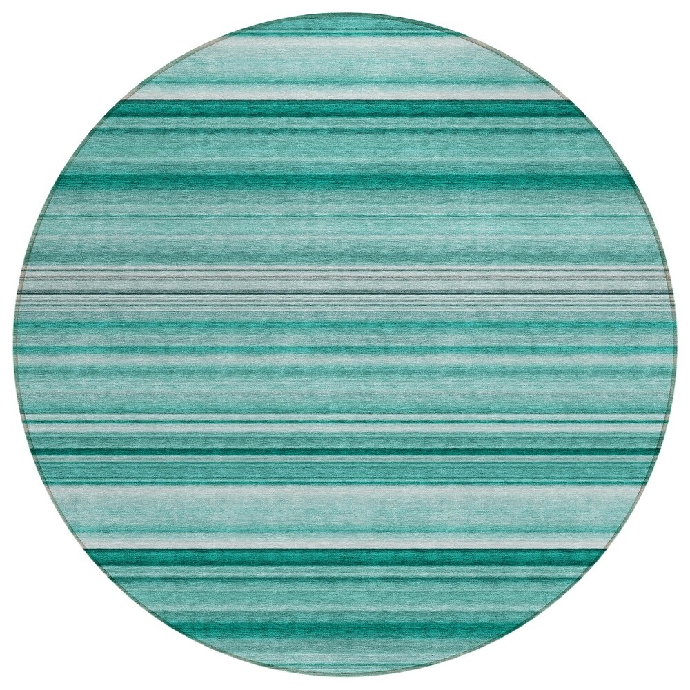 Machine Washable Indoor/ Outdoor Chantille Multi Stripe Rug