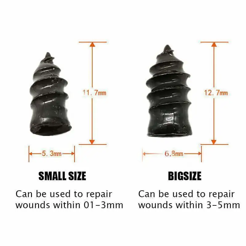 Auto Motorcycle Vacuum Tire Repair Rubber Nail Fast Tool Self-service Tire Repair Nail(Individual Packaging)