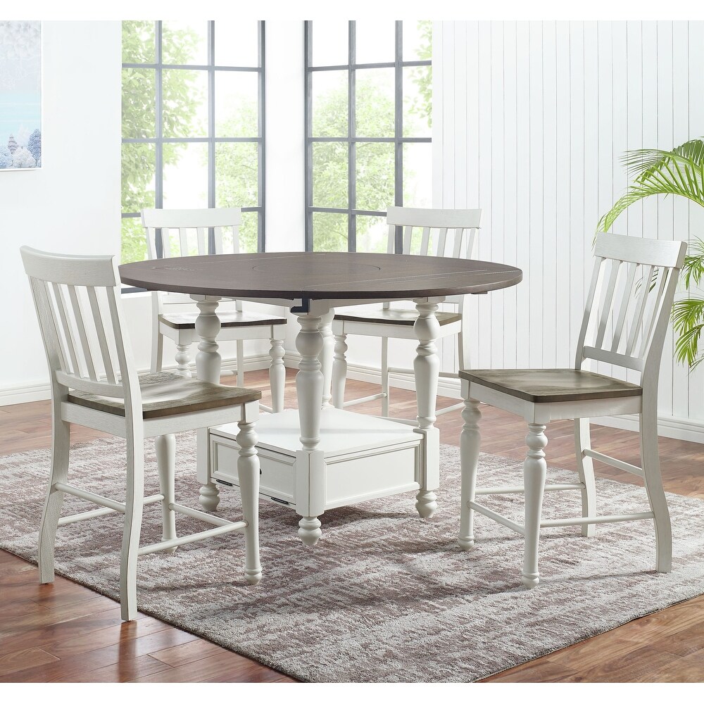 Jillian Round Counter Height Drop Leaf Dining Table by Greyson Living