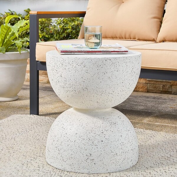 Patio Sturdy Faux Terrazzo Garden Stool Side Table Plant Table