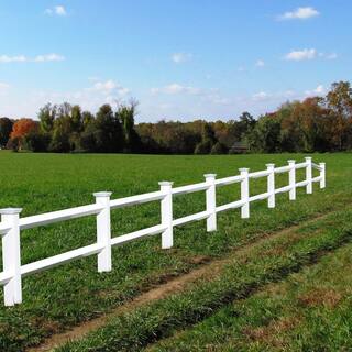 Weatherables Diamond 5 in. x 5 in. x 6 ft. White Vinyl Fence End Post LWPT-2RAILEND-5x72