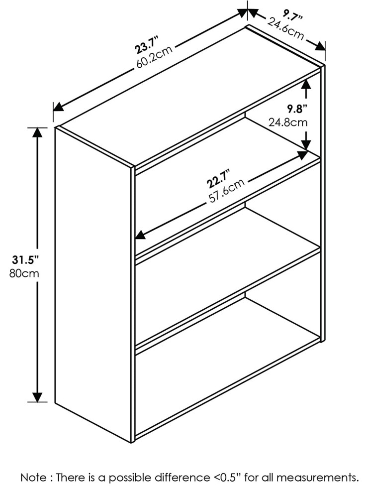 3 Tier Open Shelf Bookcase  Espresso   Contemporary   Bookcases   by Imtinanz  LLC  Houzz