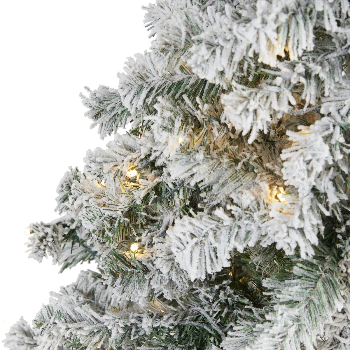 5' Flocked Rock Springs Spruce Christmas Tree | 150 LED Lights