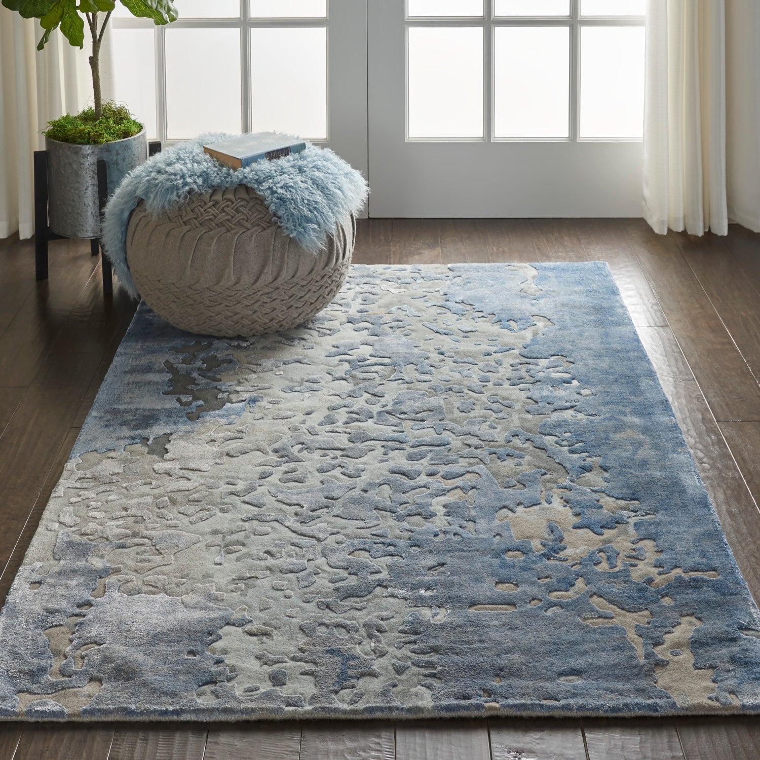 Prismatic Denim Modern Rug