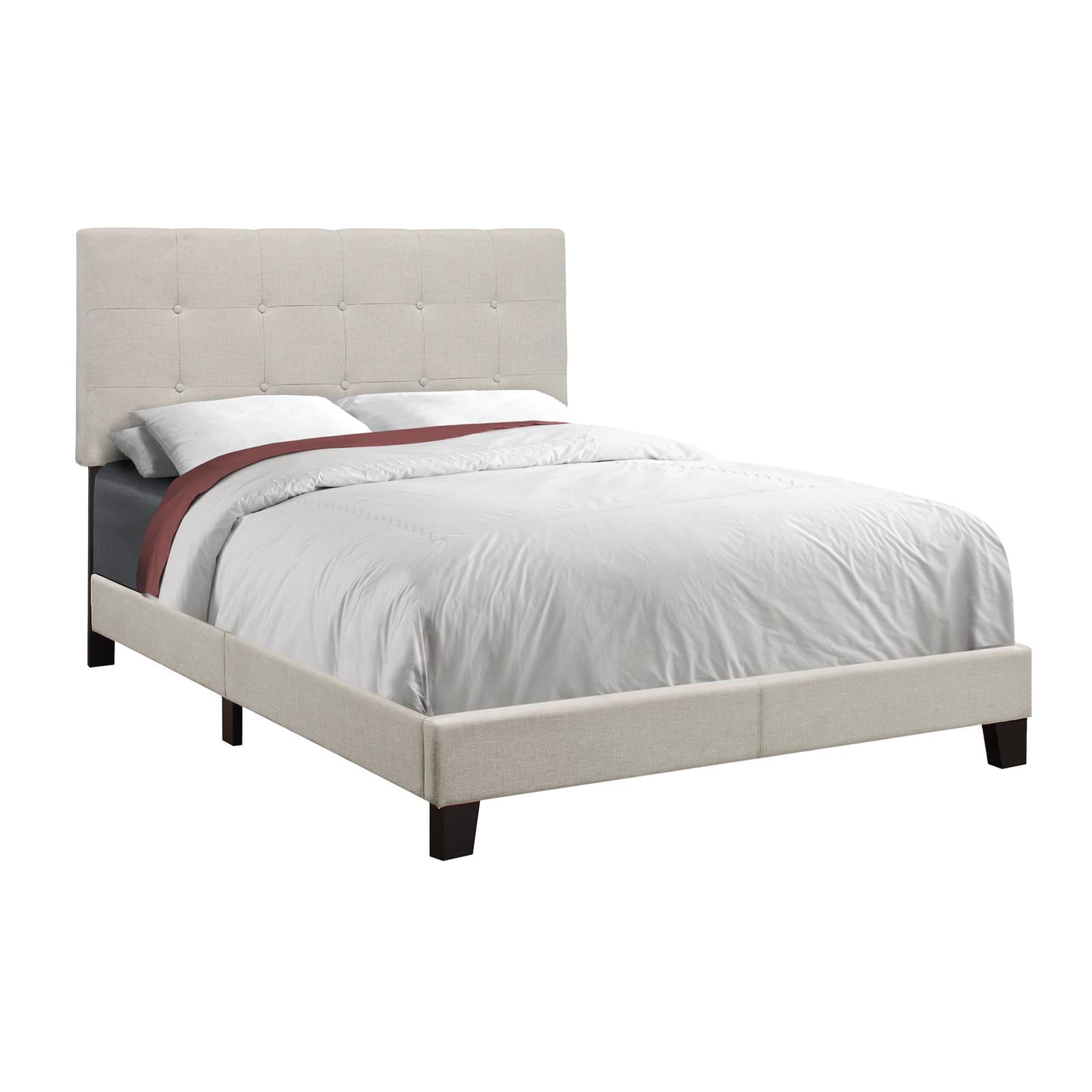 Monarch Bed - Full Size / Grey Black Linen