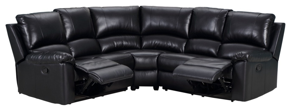 Andrew Leather Air Powered Reclining Contemporary Sectional   Contemporary   Sectional Sofas   by Luxuriant Furniture  Houzz