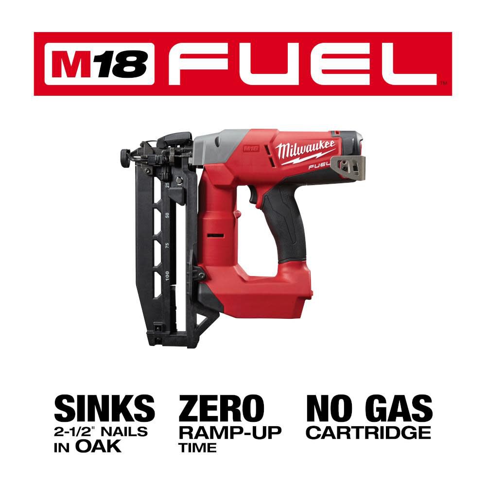 Milwaukee M18 FUEL 16 Gauge Straight Finish Nailer Reconditioned 2741-80 from Milwaukee