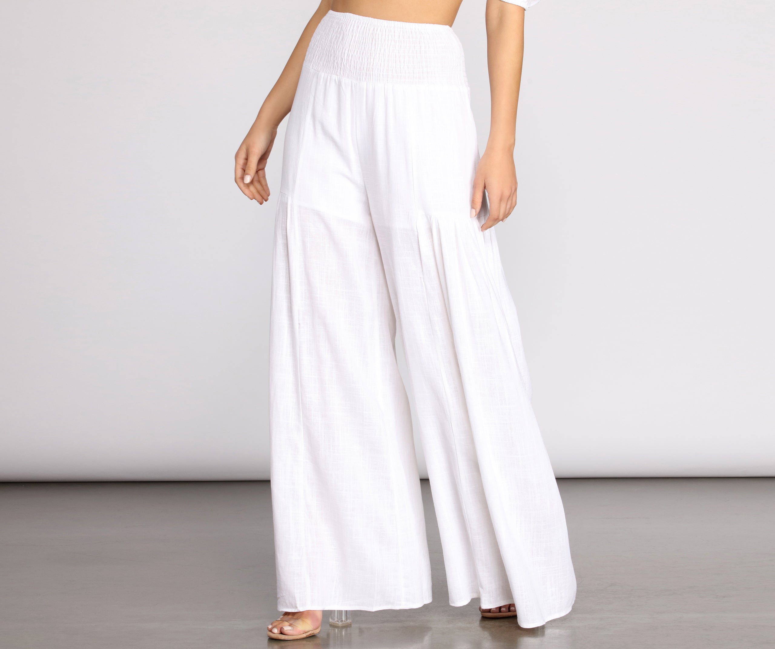 Time Off Linen High Waist Wide Leg Pants