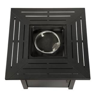 Teamson Home 30 in. Square Steel Propane Gas Fire Pit HF45701AA-S