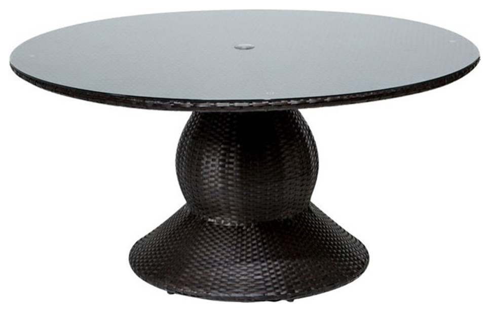 Belle 60 quotOutdoor Patio Dining Table   Tropical   Outdoor Dining Tables   by Homesquare  Houzz