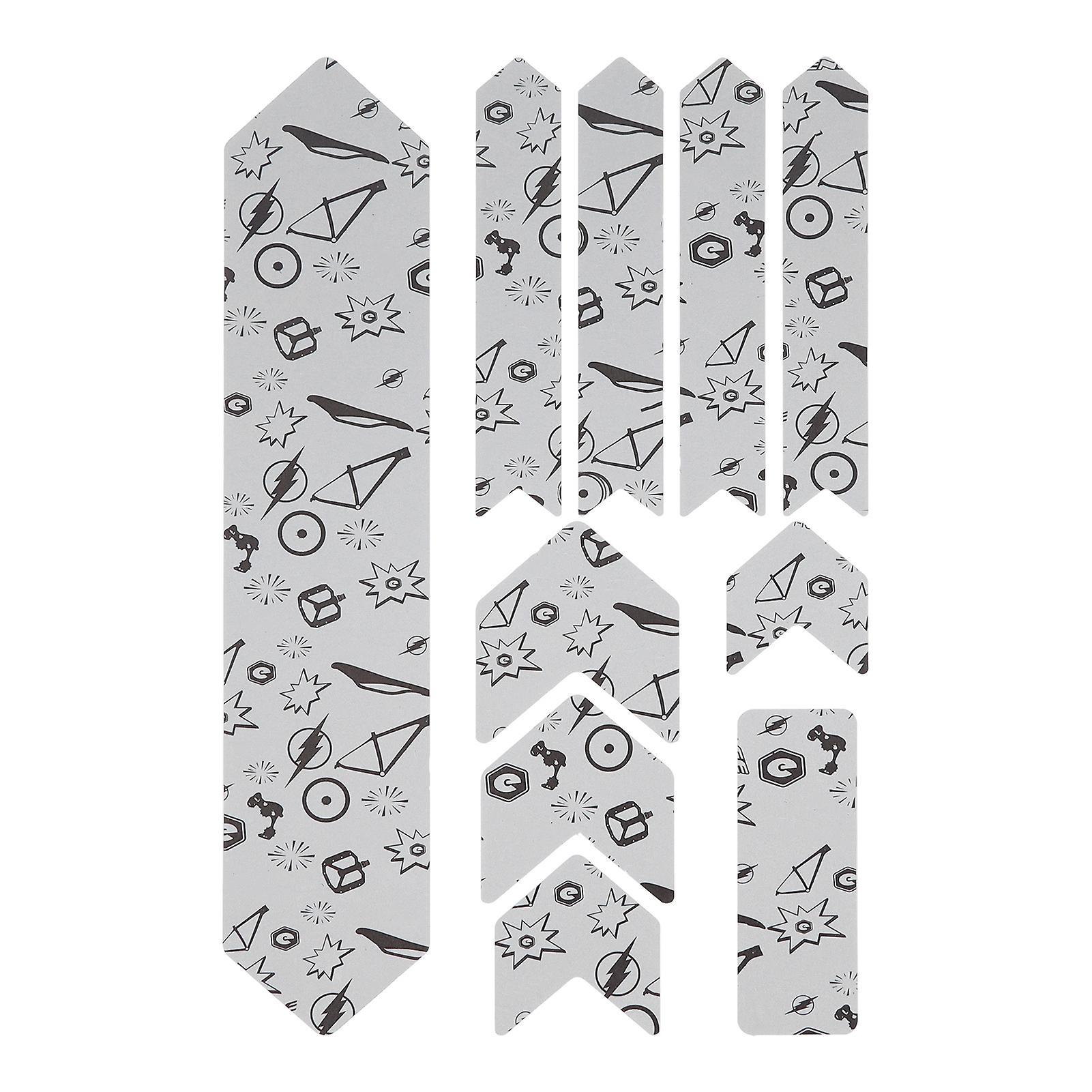 Enlee 10pcs/set Bike Frame 3d Night Reflection Removeable Sticker Bike Paster Guard Coveraccessories Frame Sticker