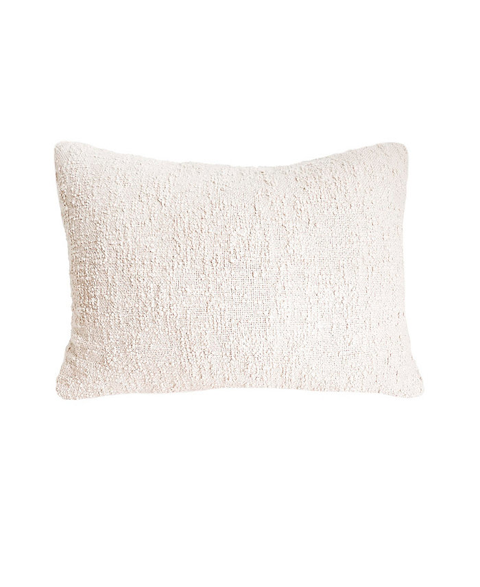 Anaya Home Cozy Cotton Ivory Boucle Dutch Euro Pillow Cover 28x36