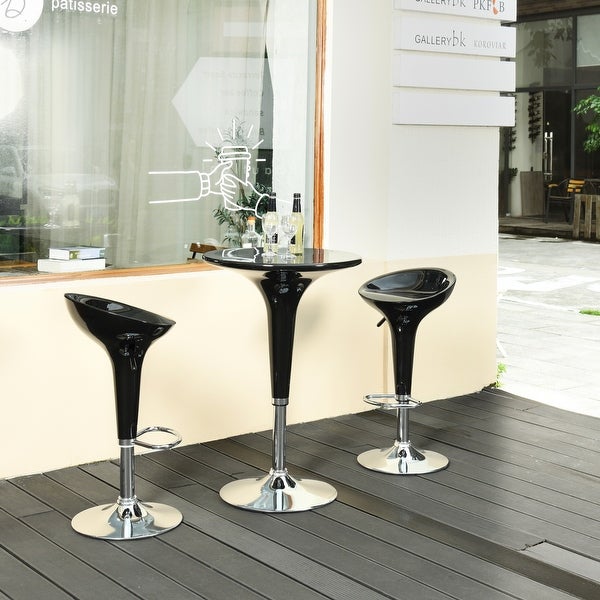 Homylin Swivel Adjustable Height Bar Stool (Set of 2)