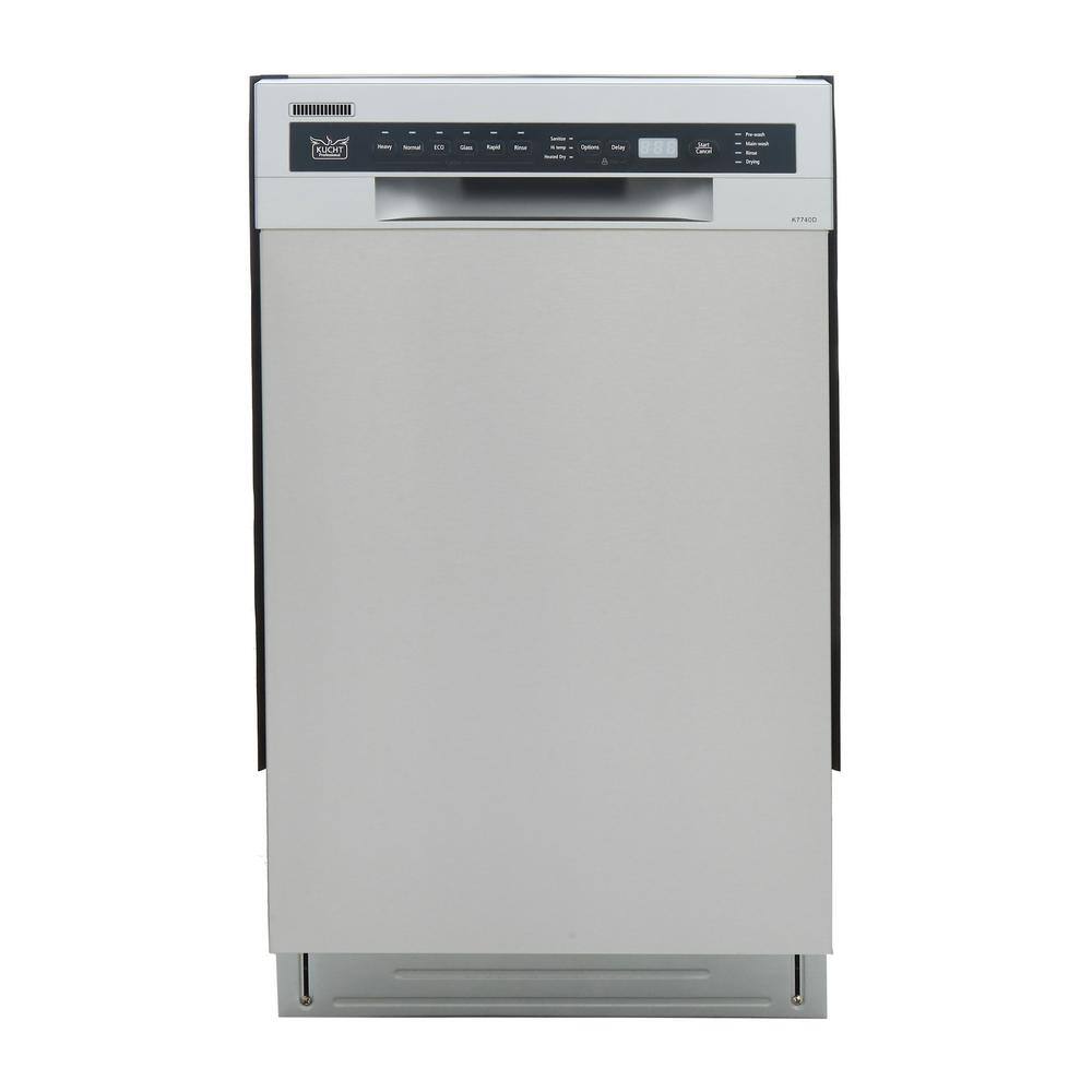 Kucht 18 in. Stainless Steel Front Control Smart Built-In Tall Tub Dishwasher 120-volt with Stainless Steel Tub K7740D