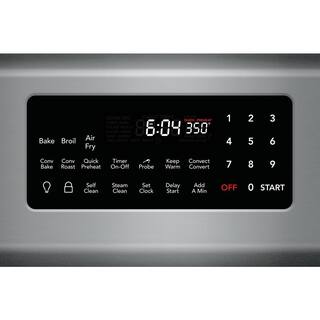 FRIGIDAIRE GALLERY 30 in. 5 Element Freestanding Electric Range in Stainless Steel with Convection and Air Fry GCRE3060AF