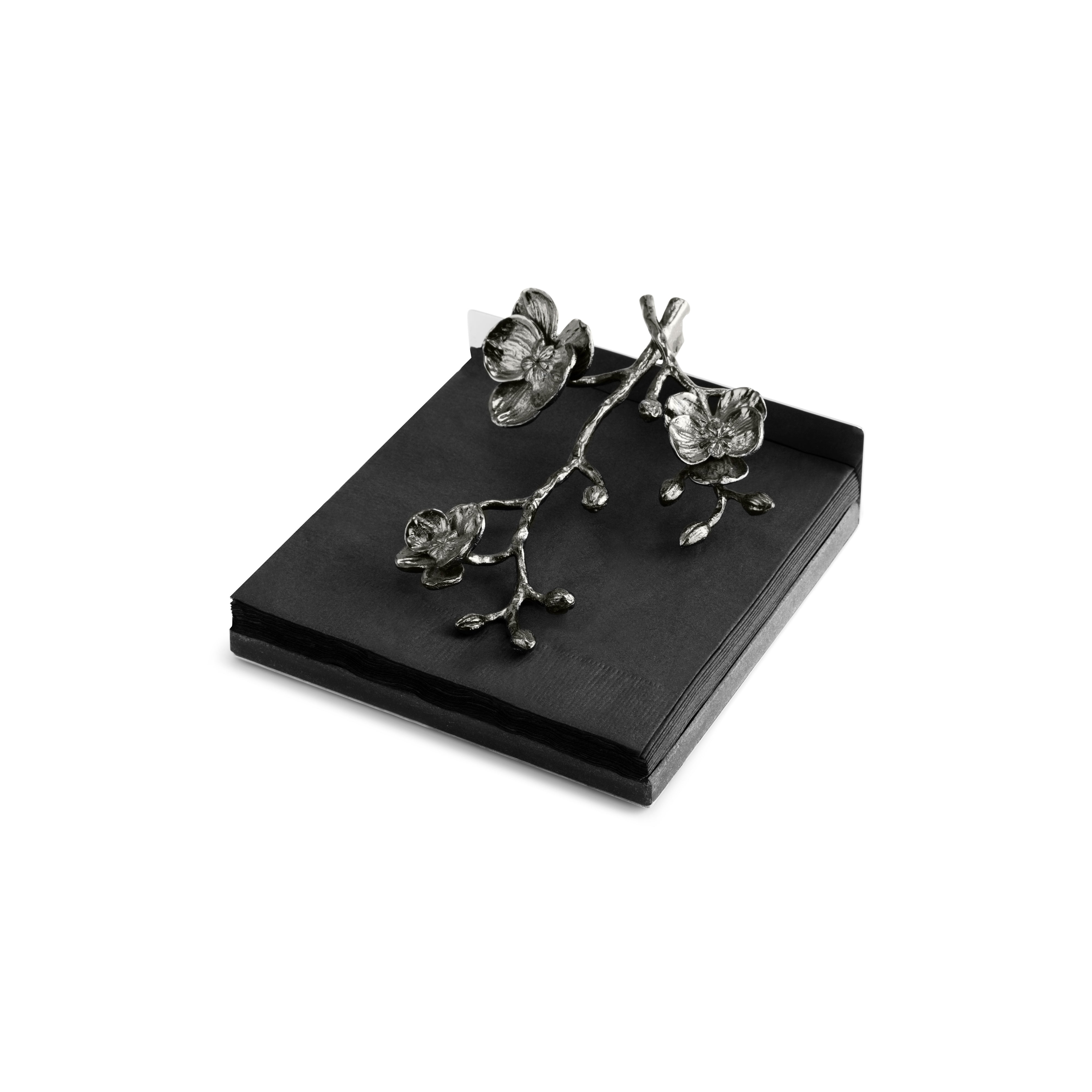 Black Orchid Napkin Holder