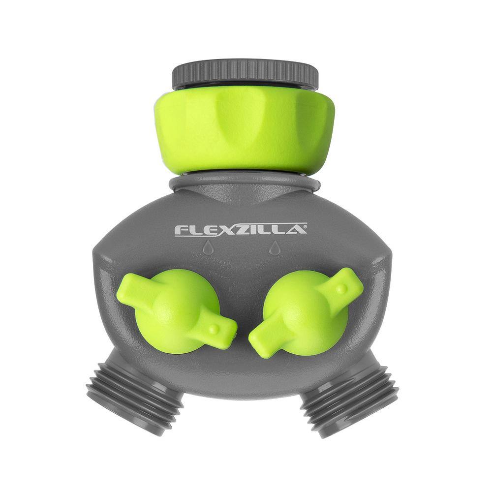 Flexzilla 2-Way Hose Splitter ZillaGreenGray HFZGA60