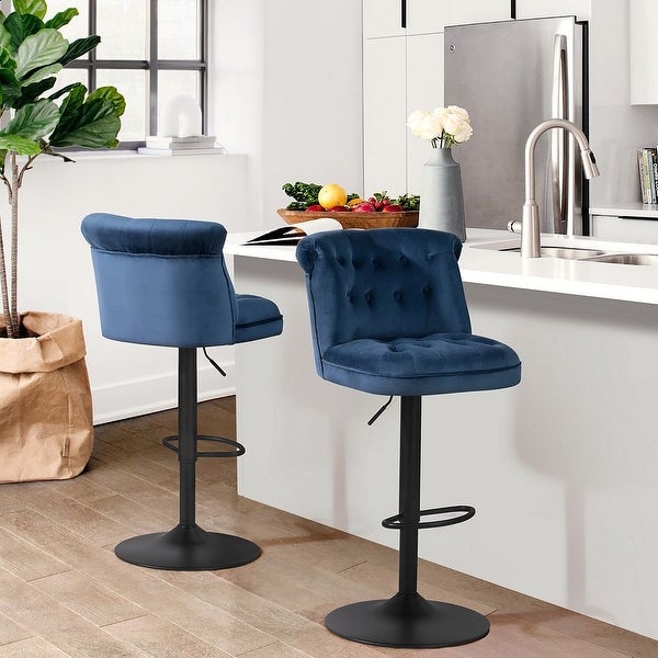 Adjustable Fabric Foam Upholstery Barstool