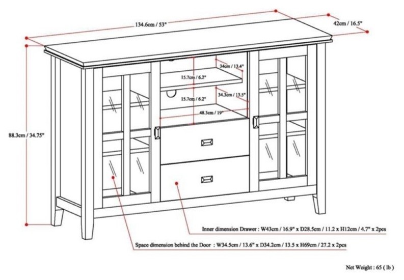 Bowery Hill Transitional Wood TV Stand for TVs up to 53 quotin Natural Aged Brown   Transitional   Entertainment Centers And Tv Stands   by Homesquare  Houzz