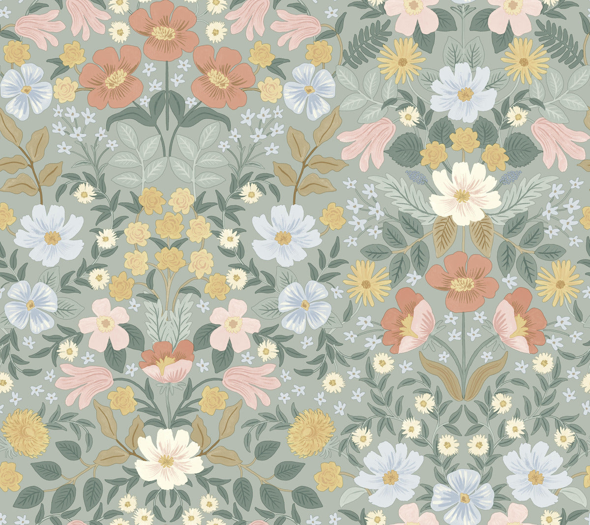 Bramble Garden Sage Peel & Stick Wallpaper by York Wallcoverings