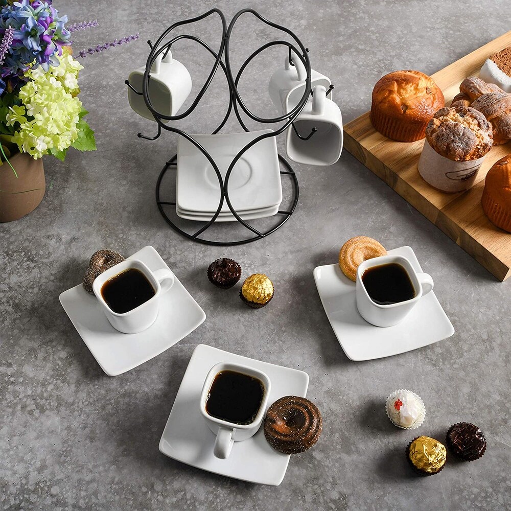 Gracious Dining 12 Piece 3.25 Oz. Espresso Cup and Saucer Set   3.25 Ounces