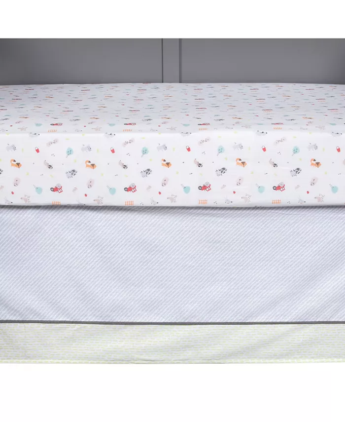 Trend Lab Farm Stack 4 Piece Crib Bedding Set